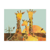 Giraffe Family postcards