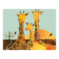 Giraffe Family Poster posters by daphne1024 Giraffe Family Poster posters