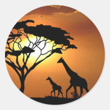 giraffe family stickers