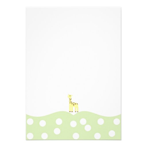 Giraffe Friends Baby Shower Invite Gender Neutral