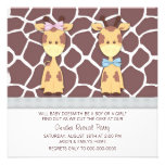 Giraffe Gender Reveal Party Invitations
