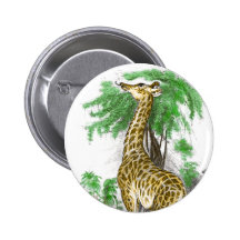 Giraffe Gifts Pinback Buttons