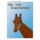 Giraffe Graduation Note Card