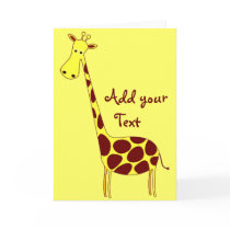 Giraffe Greeting Card