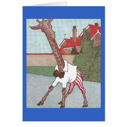 Giraffe Grows by a Neck Greeting Card