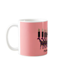 Giraffe Hannukah Menorah mugs