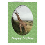 Giraffe happy birthday card card