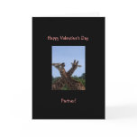 Giraffe Happy Valentine's Day, Partner! Greeting Card