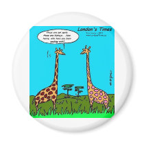 Giraffe Hickeys Funny Gifts Tees Mugs & Cards magnets
