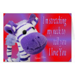 Giraffe I love U card-customize