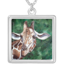 Giraffe I'm Up Here Necklace