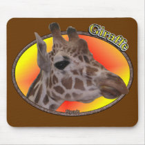 Giraffe in oval mousepads by DIGEPIX Giraffe in oval mousepads