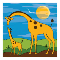 Giraffe in the Wild Kids Room Decor Animal Poster posters