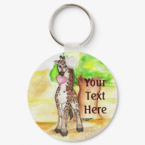 Giraffe Keychain by Customizables Giraffe Keychain