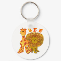 Giraffe & Lion keychains