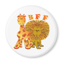 Giraffe & Lion Magnets