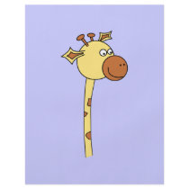 Giraffe Looking Sideways. Cartoon. Flyers