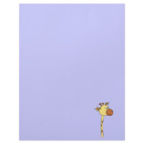 Giraffe Looking Sideways. Cartoon. Customized Letterhead