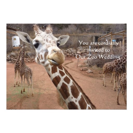 Giraffe love Wedding Invitations