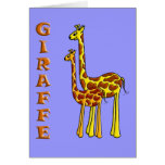 Giraffe Mom and Baby cards