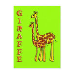 Giraffe Mom and Baby postcards