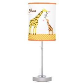 Giraffe Mommy and Baby Nursery Room Decor Lamps