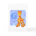 Giraffe monogram G Greeting Cards by Castleinc Giraffe monogram G Greeting Cards