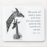 giraffe, mother and child mouse pads