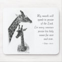 giraffe, mother and child mousepads