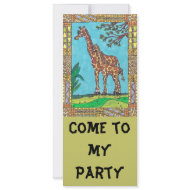 Giraffe Mum and Baby Invitations invitation