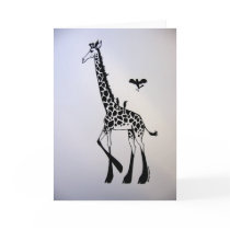 Giraffe note card by zolora Giraffe note card