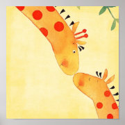 giraffe nursery wall hanging print
