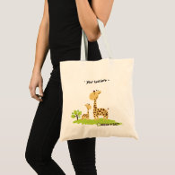 Giraffe Organic Planet Canvas Reusable Bags