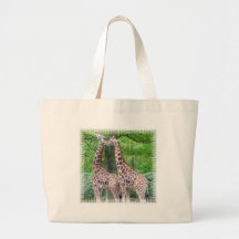 Giraffe Pair Canvas Bag