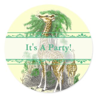 Giraffe Party Stickers sticker