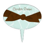 Giraffe Patter & Bow Baby Shower  Cupcake Toppers