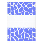 Giraffe Pattern. Cornflower Blue. Invitations