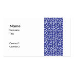 Giraffe Pattern. Dark Blue. Business Card