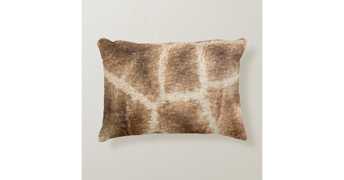Giraffe pattern decorative pillow Zazzle