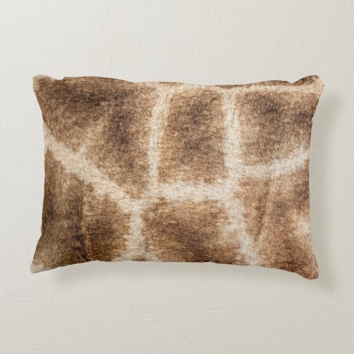 Giraffe pattern decorative pillow Zazzle