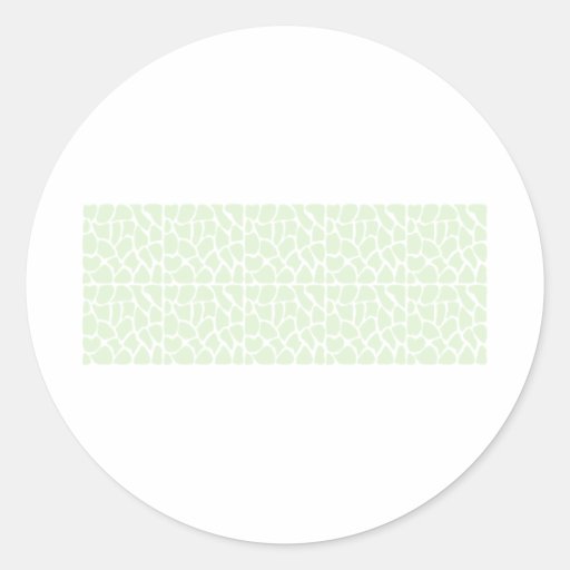 Giraffe Pattern. Mint Green. Round Sticker