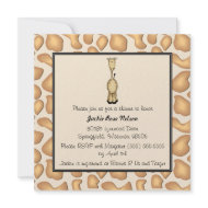 Giraffe Print Baby Shower invitation