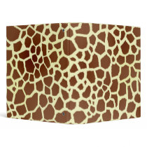 Giraffe Print Binder