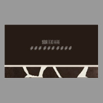Giraffe Print Business Card business cards
