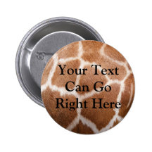 Giraffe Print Button