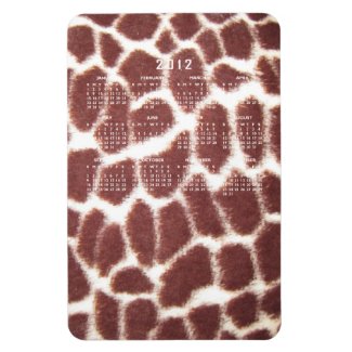 Giraffe Print Calendar Magnet premiumfleximagnet