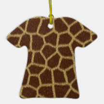 Giraffe Print Christmas Ornaments