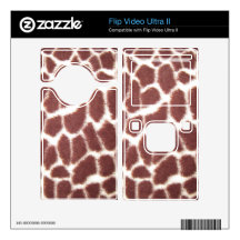 Giraffe Print Flip Video Ultra II Skin