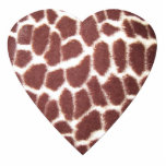 GIraffe Print Heart Photo Sculptures
