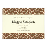 Giraffe Print Invitation  (#INV 025)